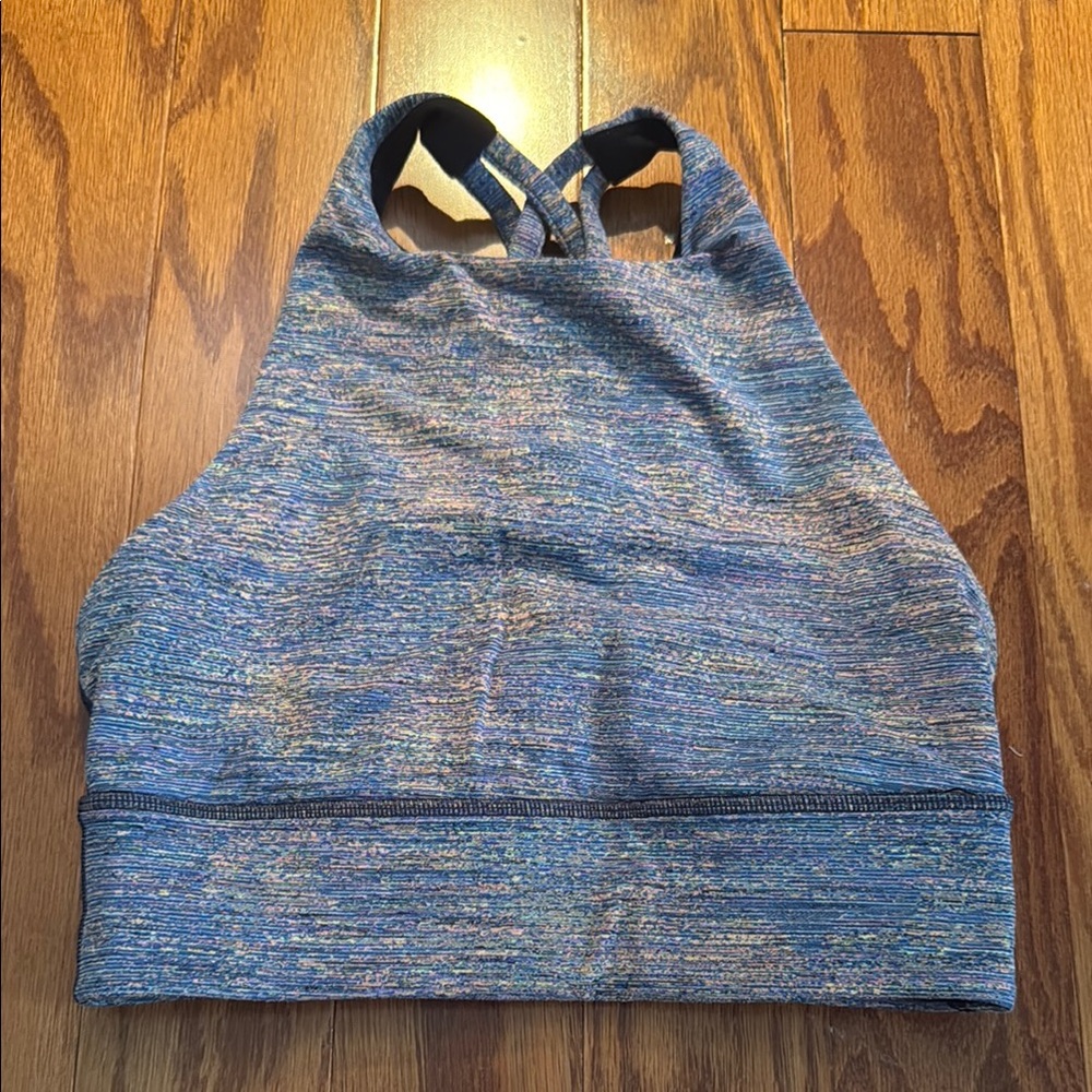 Lululemon high neck energy bra longline in multicolor